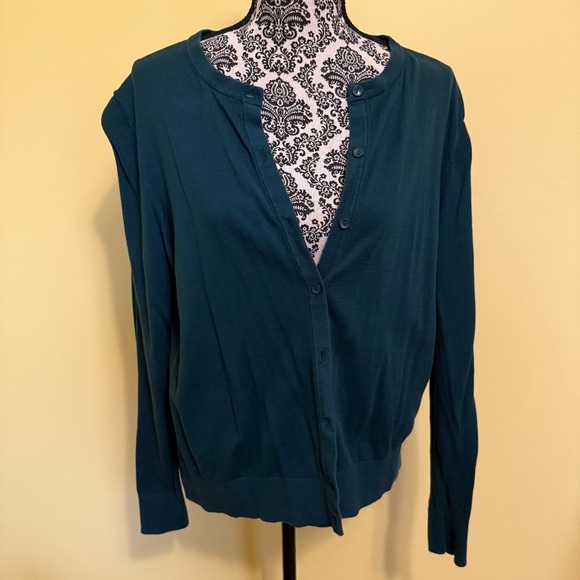 Ann Taylor teal cardigan - Picture 1 of 3